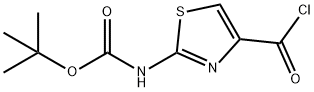 Carbamic  acid,  N-[4-(chlorocarbonyl)-2-thiazolyl]-,  1,1-dimethylethyl  ester 结构式