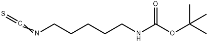 N-(5-异硫氰酰基戊基)氨基甲酸叔丁酯 结构式