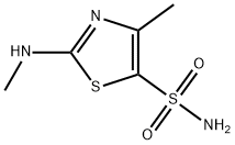 4-甲基-2-氨甲基噻唑-5-磺酰氨 结构式