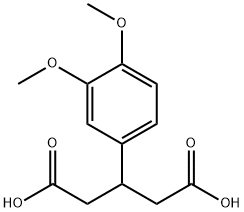 3-(3,4-二甲氧苯基)戊二酸 结构式