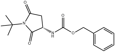 BENZYL (S)-1-TERT-BUTYL-2,5-DIOXOPYRROLIDIN-3-YLCARBAMATE 结构式