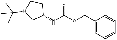 BENZYL (S)-1-TERT-BUTYLPYRROLIDIN-3-YLCARBAMATE 结构式