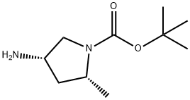 (2R,4S)-4 - 氨基-2 - 甲基-1 - 吡咯烷羧酸1,1 - 二甲基乙基酯 结构式