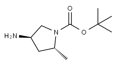 4-氨基-2-甲基-1-(2R,4R)-吡咯烷羧酸叔丁酯 结构式