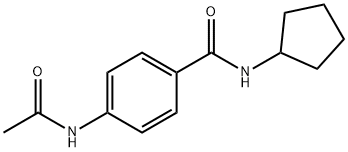 Benzamide, 4-(acetylamino)-N-cyclopentyl- (9CI) 结构式