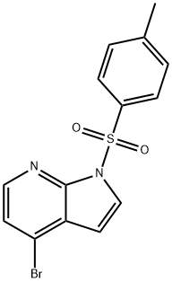 4-溴-1-[(4-甲基苯在)磺酰基]-1H-吡咯并[2,3-B]吡啶 结构式