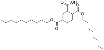 decyl octyl hydrogen benzene-1,2,4-tricarboxylate 结构式