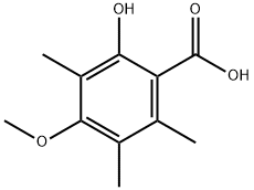 2-Hydroxy-4-methoxy-3,5,6-trimethylbenzoic acid 结构式