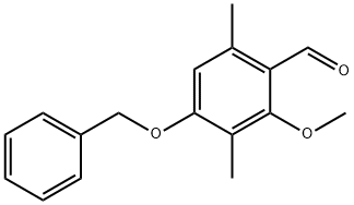 2-Methoxy-3,6-dimethyl-4-(benzyloxy)benzaldehyde 结构式