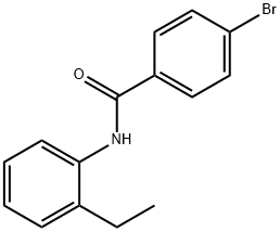 4-溴-N-(2-乙基苯基)苯甲酰胺 结构式