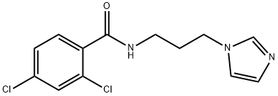 N-[3-(1-咪唑基)丙基]-2,4-二氯苯甲酰胺 结构式