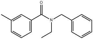 N-苄基-N-乙基-3-甲基苯甲酰胺 结构式