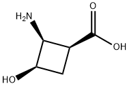 Cyclobutanecarboxylic acid, 2-amino-3-hydroxy-, (1S,2S,3R)- (9CI) 结构式