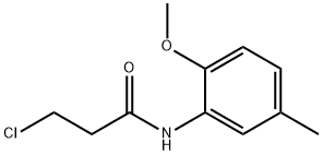 3-氯-N-(2-甲氧基-5-甲基-苯基)丙酰胺 结构式