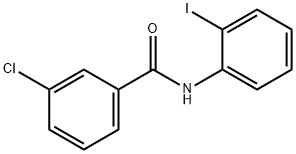 3-氯-N-(2-碘代苯基)苯甲酰胺 结构式