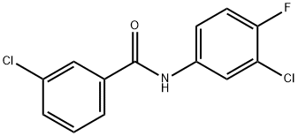 3-氯-N-(3-氯-4-氟苯基)苯甲酰胺 结构式