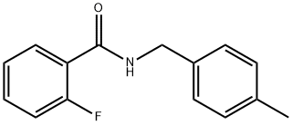 2-氟-N-(4-甲基苄基)苯甲酰胺 结构式