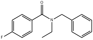 N-苄基-N-乙基-4-氟苯甲酰胺 结构式