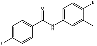 N-(4-溴-3-甲基苯)-4-氟苯甲酰胺 结构式