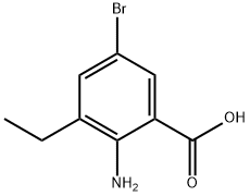 2-氨基-5-溴-3-乙基苯甲酸 结构式