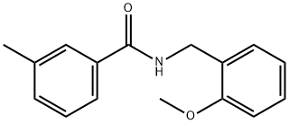 N-(2-甲氧基苄基)-3-甲基苯甲酰胺 结构式