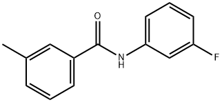 N-(3-氟苯基)-3-甲基苯甲酰胺 结构式