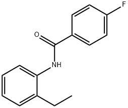 N-(2-乙基苯基)-4-氟苯甲酰胺 结构式