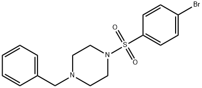 1-BENZYL-4-(4-BROMOPHENYLSULFONYL)PIPERAZINE 结构式