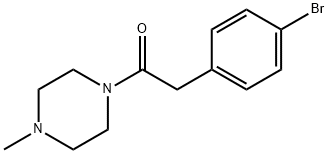 2-(4-溴苯基)-1-(4-甲基哌嗪-1-基)乙酮 结构式