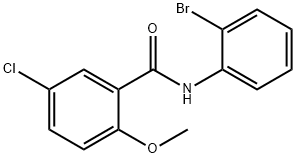 N-(2-bromophenyl)-5-chloro-2-methoxybenzamide 结构式