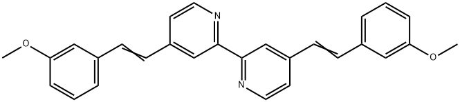 4,4'-二[2-(3-甲氧基苯基)乙烯基]-2,2'-联吡啶 结构式