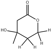 DL-甲瓦龙酸内酯-4,4,5,5-D4 结构式