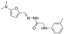 Glycine,  N-(3-methylphenyl)-,  [[5-(dimethylamino)-2-furanyl]methylene]hydrazide  (9CI) 结构式