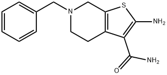 2-氨基-6-苄基-4H,5H,6H,7H-噻吩并[2,3-C]吡啶-3-甲酰胺 结构式