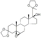 (5α,6α)-Epoxy-17α-hydroxy-pregnane-3,20-dione-3,20-bis(ethyleneketal) 结构式
