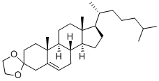 3,3-ethylenedioxycholest-5-ene 结构式