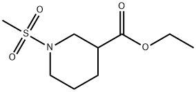 1-(甲基磺酰基)哌啶-3-羧酸乙酯 结构式