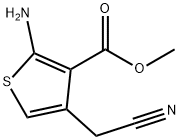 3-Thiophenecarboxylicacid,2-amino-4-(cyanomethyl)-,methylester(9CI) 结构式