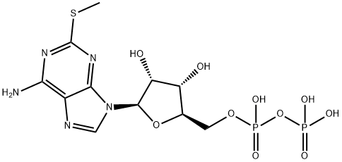2-甲基硫代二磷酸腺苷 结构式