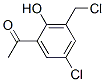 1-[5-氯-3-(氯甲基)-2-羟基苯基]乙-1-酮 结构式