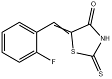 5-(2-氟苯亚甲基)-2-硫代-四氢噻唑-4-酮 结构式