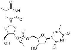 thymidylyl-(3'-5')-thymidine methyl phosphotriester 结构式