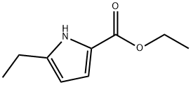 5-乙基-1H-吡咯-2-羧酸乙酯 结构式