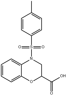 4-(4-甲基苯基)磺酰基-2,3-二氢-1,4-苯并恶嗪-2-羧酸 结构式