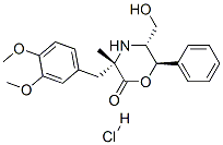 [3S-(3alpha,5beta,6alpha)]-3-[(3,4-dimethoxyphenyl)methyl]-5-(hydroxymethyl)-3-methyl-6-phenylmorpholin-2-one hydrochloride 结构式