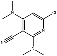 6-氯-2,4-双(二甲氨基)烟腈 结构式