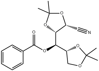 2-O,3-O:5-O,6-O-Bis(1-methylethylidene)-D-mannononitrile 4-benzoate 结构式