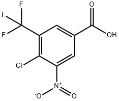 4-氯-3-硝基-5-三氟甲基苯甲酸 结构式