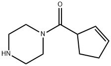 Piperazine, 1-(2-cyclopenten-1-ylcarbonyl)- (9CI) 结构式