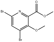 4,6-二溴-3-甲氧基吡啶甲酸甲酯 结构式